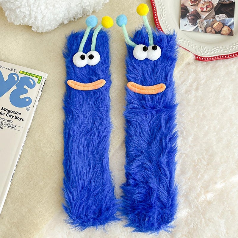TFTSR Crazy Funny Fuzzy Silly Socks for Kids Women,Girls Fluffy Slipper Novelty Fun Socks,Boy Men Cute Cozy Soft Animal Sock - Image 2